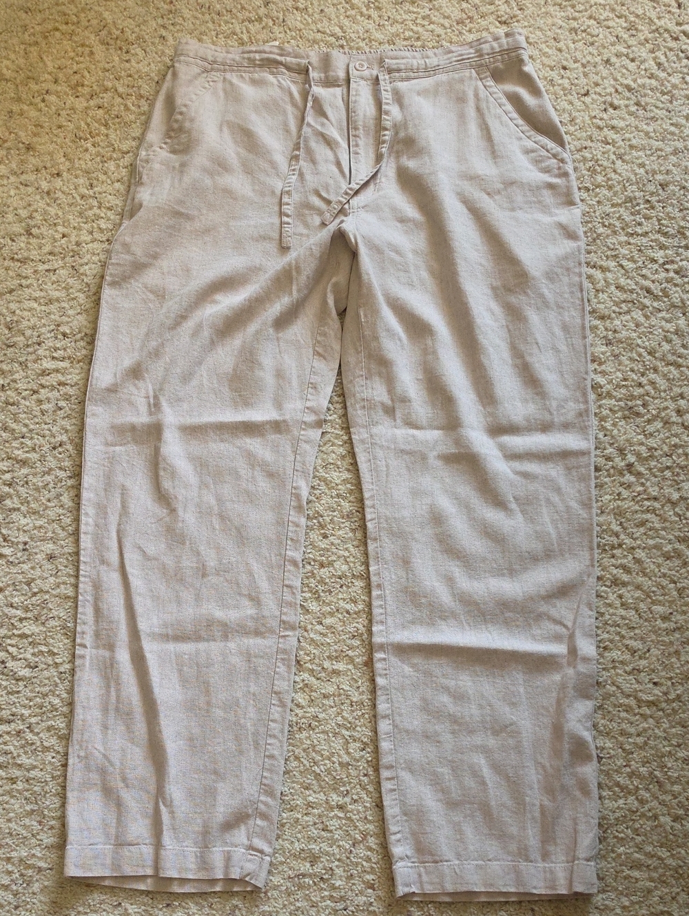 Cubavera Women's Lightweight Drawstring Linen Blend Pants